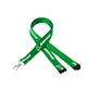 aerial view a kelly green 3/4 silkscreened flat lanyard w / sew on breakaway, image 1 of 2