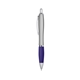 aerial view a purple satin curvy click ballpoint pen - promotional pens, image 1 of 3