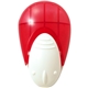 a translucent red memo pen holder
