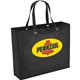 aerial view a black the oak non - woven shopper tote bag - 19 x 15.5, image 1 of 3