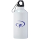 aerial view a recycled white lil shorty aluminum sport bottle - 17 oz, image 1 of 2