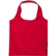 aerial view a red bungalow foldaway recycled shopper tote, image 1 of 2