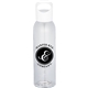 aerial view a clear 22 oz tritan single walled sports bottle, image 1 of 2