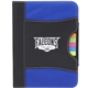 aerial view a blue flare organization jr. padfolio with fsc(r) mix paper, image 1 of 4