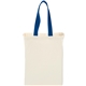 aerial view a royal blue nebraska 5oz cotton canvas grocery tote, image 1 of 2