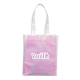 aerial view a iridescent iridescent non - woven gift tote, image 1 of 6