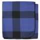 aerial view a blue/black buffalo plaid fleece blanket, image 1 of 5