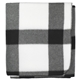 aerial view a white/black buffalo plaid fleece blanket, image 1 of 5