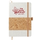 aerial view a natural 5.5 x 8.5 fsc(r) mix recycled cotton cork notebook, image 1 of 10