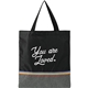 aerial view a black rainbow rpet convention tote, image 1 of 6