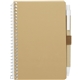 aerial view a natural fsc(r) spiral notebook with pen, image 1 of 7