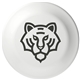aerial view a white classic 9.25 flying disc, image 1 of 4