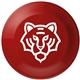 aerial view a red classic 9.25 flying disc, image 1 of 4