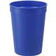 aerial view a blue 12 oz custom solid stadium cup, image 1 of 3