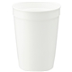 aerial view a white 12 oz custom solid stadium cup, image 1 of 3