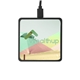 aerial view a black square wireless charging pad, image 1 of 6
