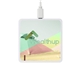 aerial view a white square wireless charging pad, image 1 of 6