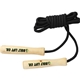 aerial view a black classic jump rope for fitness, image 1 of 8