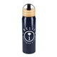 aerial view a navy billy 26oz ecofriendly aluminum bottle w / fsc(r) 100 bamboo lid, image 1 of 10