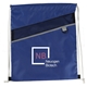 aerial view a royal combo recycled drawstring bag, image 1 of 2