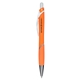 aerial view a orange pivot recycled abs gel pen, image 1 of 6