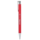 aerial view a red maxi recycled aluminum soft touch gel pen, image 1 of 6