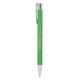 aerial view a green maxi recycled aluminum soft touch gel pen, image 1 of 6