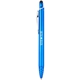 aerial view a blue brite recycled aluminum gel stylus pen, image 1 of 2