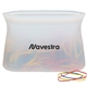 aerial view a clear zili silicone food storage bag 16oz, image 1 of 2