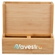 aerial view a natural fsc(r) 100 bamboo photo frame desktop organizer, image 1 of 12