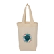 aerial view a natural mini 4oz organic cotton tote, image 1 of 7