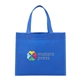 aerial view a royal mini non - woven heat sealed tote, image 1 of 5