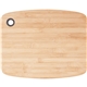 aerial view a black bamboo large cutting board with silicone grip, image 1 of 5