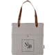 aerial view a gray field co. 16 oz cotton canvas book tote, image 1 of 4