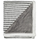 aerial view a gray field co.(r) chevron striped sherpa blanket, image 1 of 10
