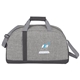aerial view a graphite reclaim two - tone recycled sport duffle bag, image 1 of 7