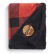 aerial view a red/black field co.(r) buffalo plaid sherpa blanket, image 1 of 10