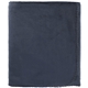 aerial view a navy 100 recycled pet fleece blanket with rpet pouch, image 1 of 6