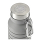 aerial view a gray zigoo silicone collapsible bottle 18oz, image 1 of 8