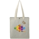 aerial view a gray repose 10oz recycled cotton box tote w / snap, image 1 of 7