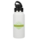 aerial view a white hydro flask(r) wide mouth 32oz bottle with flex chug cap, image 1 of 7