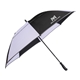 aerial view a black/white 62 rpet golf umbrella w / reflective trim, image 1 of 7