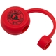aerial view a red recycled silicone straw topper, image 1 of 4