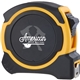 aerial view a black/yellow 25 ft. recycled tape measure, image 1 of 2
