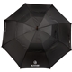 aerial view a black 48 london fog automatic stick umbrella, image 1 of 5