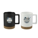 a group of bates 15oz ceramic mug w / cork base