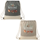 a group of split recycled cotton drawstring bag