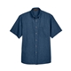 aerial view a dark denim harriton - mens denim shirt, image 1 of 6