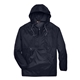 aerial view a navy harriton - unisex packable hooded nylon jacket - all, image 1 of 5