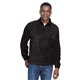 aerial view a black harriton - mens quarter - zip fleece pullover, image 1 of 7